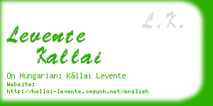 levente kallai business card